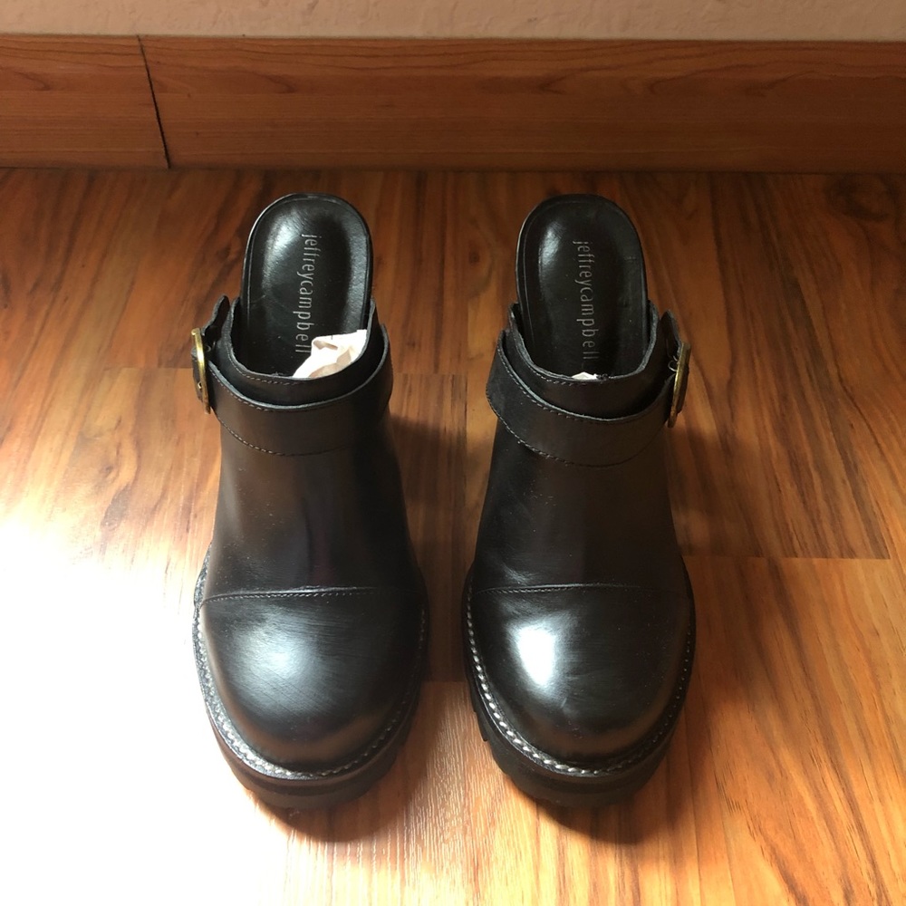 Jeffrey Campbell Madison Mule Lug platform Heels.